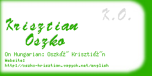 krisztian oszko business card